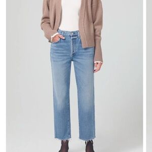 Citizens Of Humanity Emery Crop Light Blue Jeans